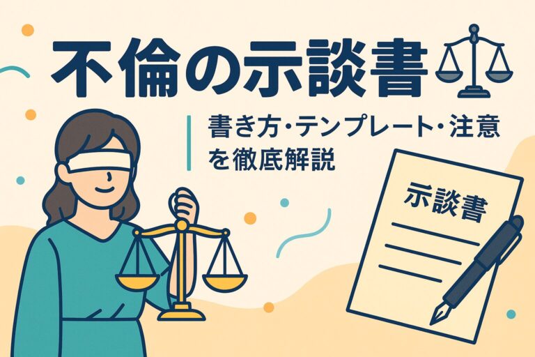 不倫の示談書｜書き方・テンプレート・注意点を徹底解説【2025年最新版】9980円～