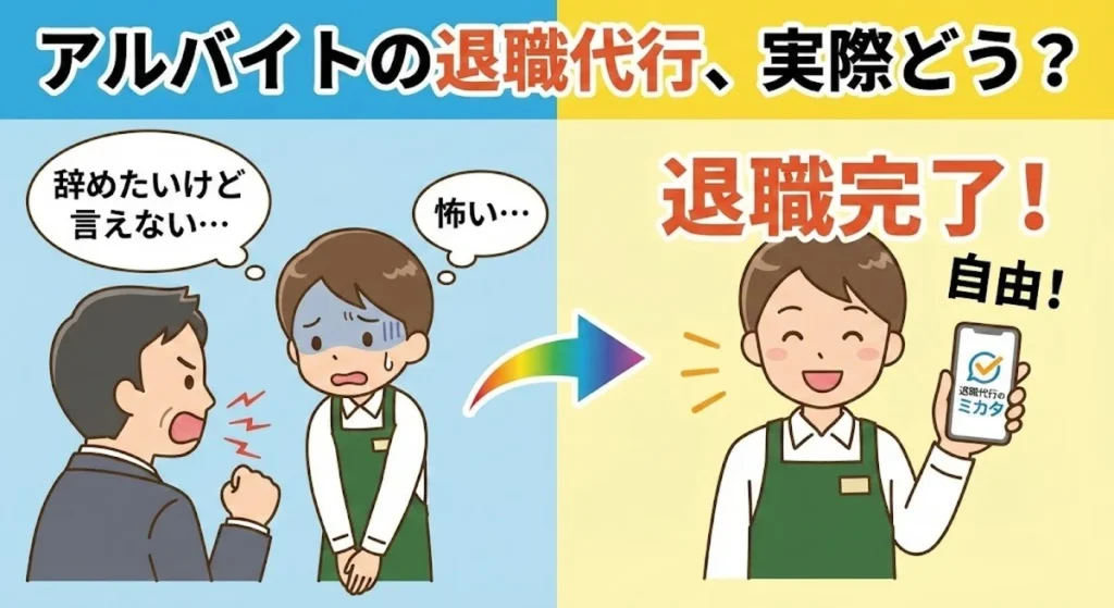 【バイトを辞めたいけど言い出せない方へ】アルバイト退職代行なら業界最安級2,980円で即日対応が可能｜行政書士監修で安心