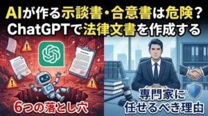 AIが作る示談書・合意書は危険？ChatGPTで法律文書を作成する6つの落とし穴と専門家に任せるべき理由を行政書士が徹底解説