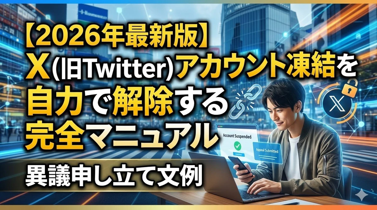 X(旧Twitter)アカウント凍結を自力で解除する完全マニュアル