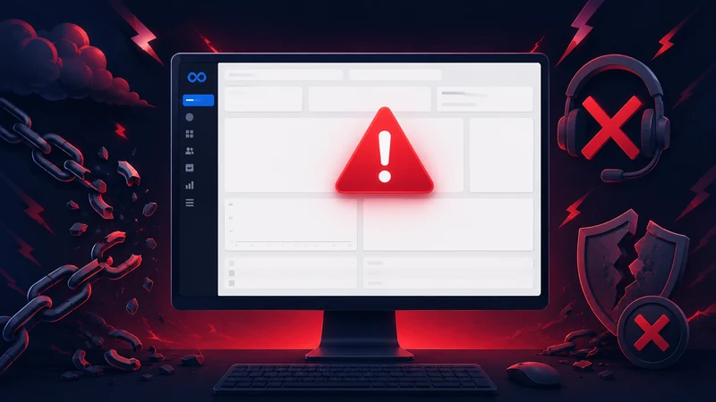 Meta広告マネージャーのデータが全消去された二次災害のイメージ