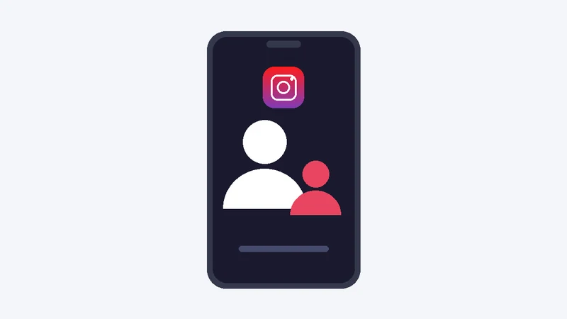 保護者が子どもの活動を発信するInstagramアカウントを管理していることを表すイラスト