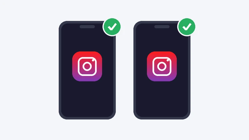 停止されていた2つのInstagramアカウントがどちらも復活したことを表すイラスト