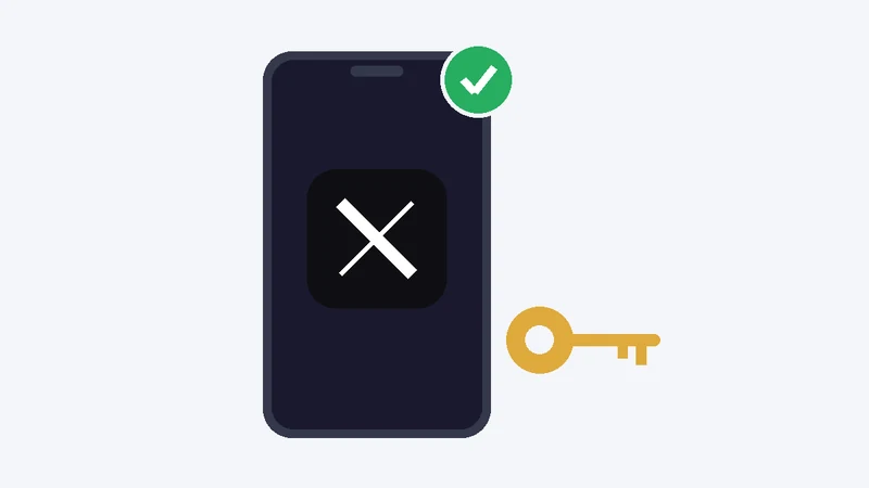 パスワードを再設定してXアカウントを取り戻したことを表すイラスト